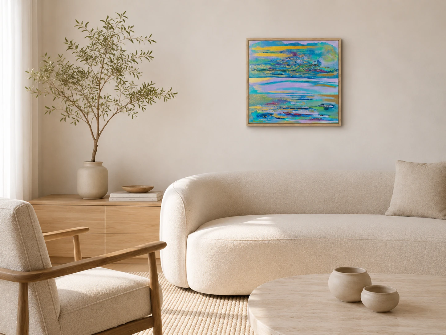 Bridge between cities in a room — interior visualisation