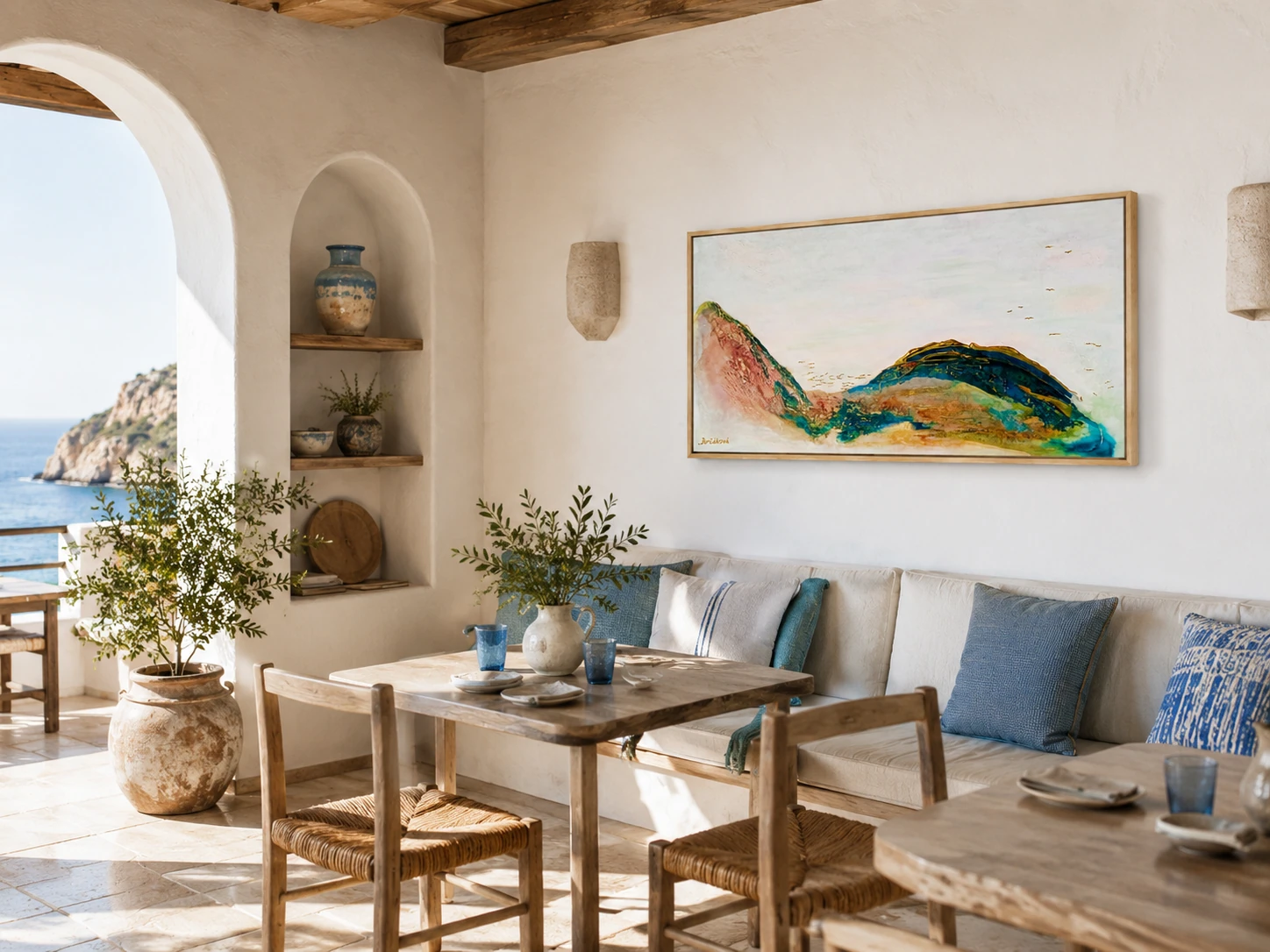Copper hill in a room — interior visualisation