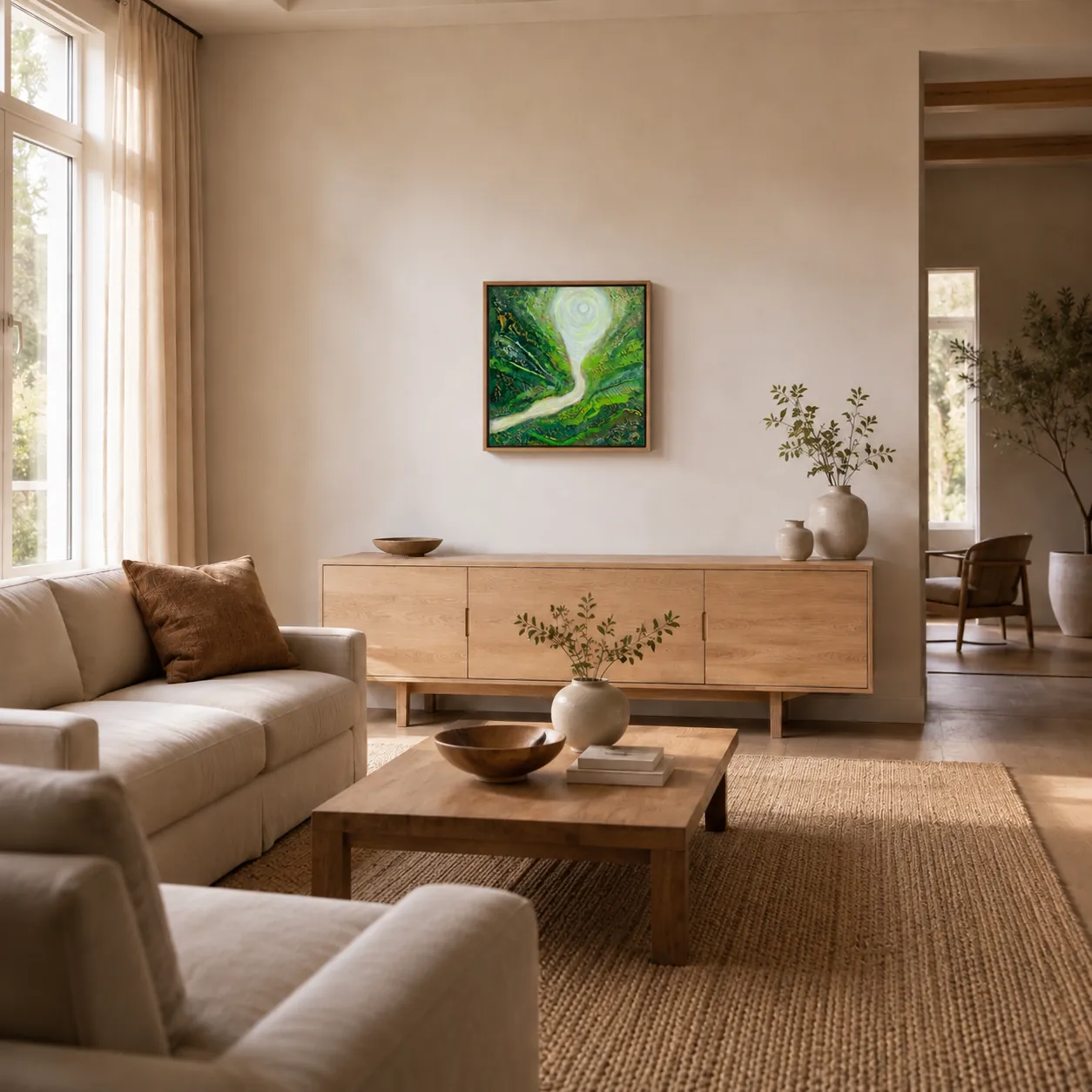 Green moon — interior visualisation