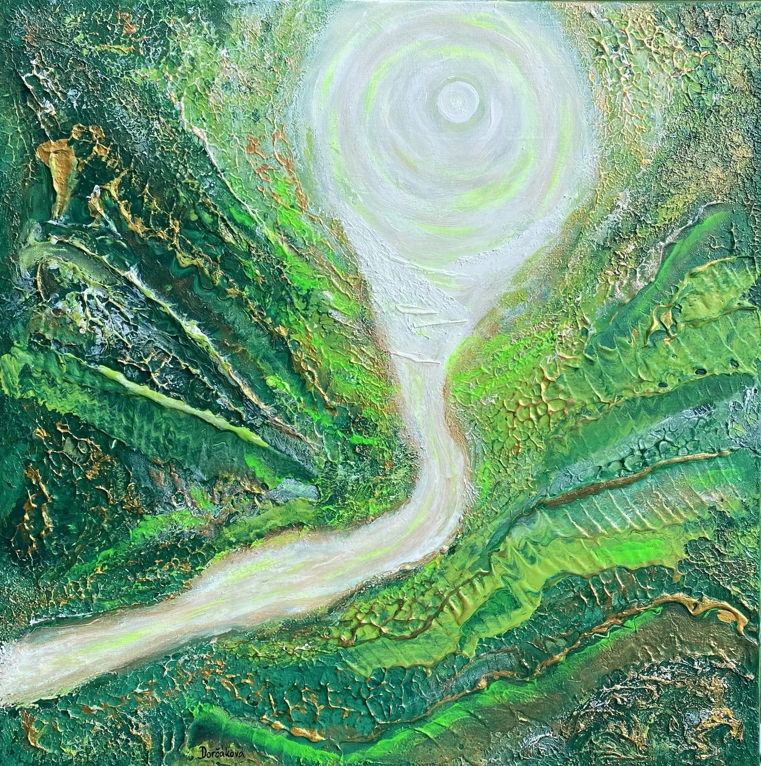 Green moon by Ingrid Dorcak