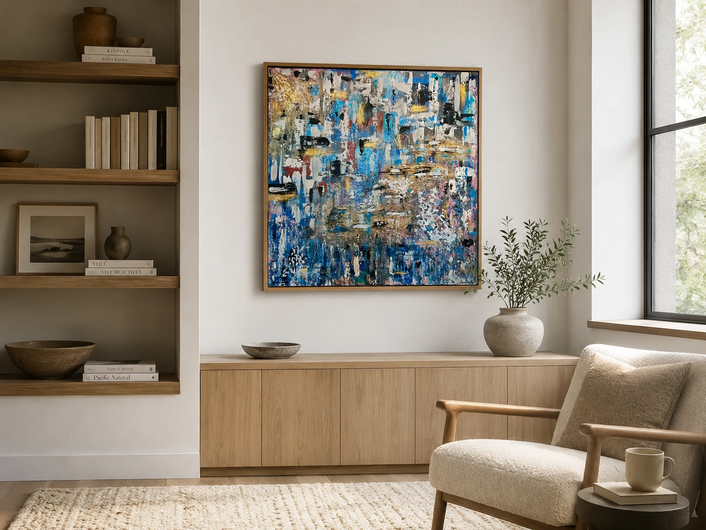 Midnight skyline in a room — interior visualisation
