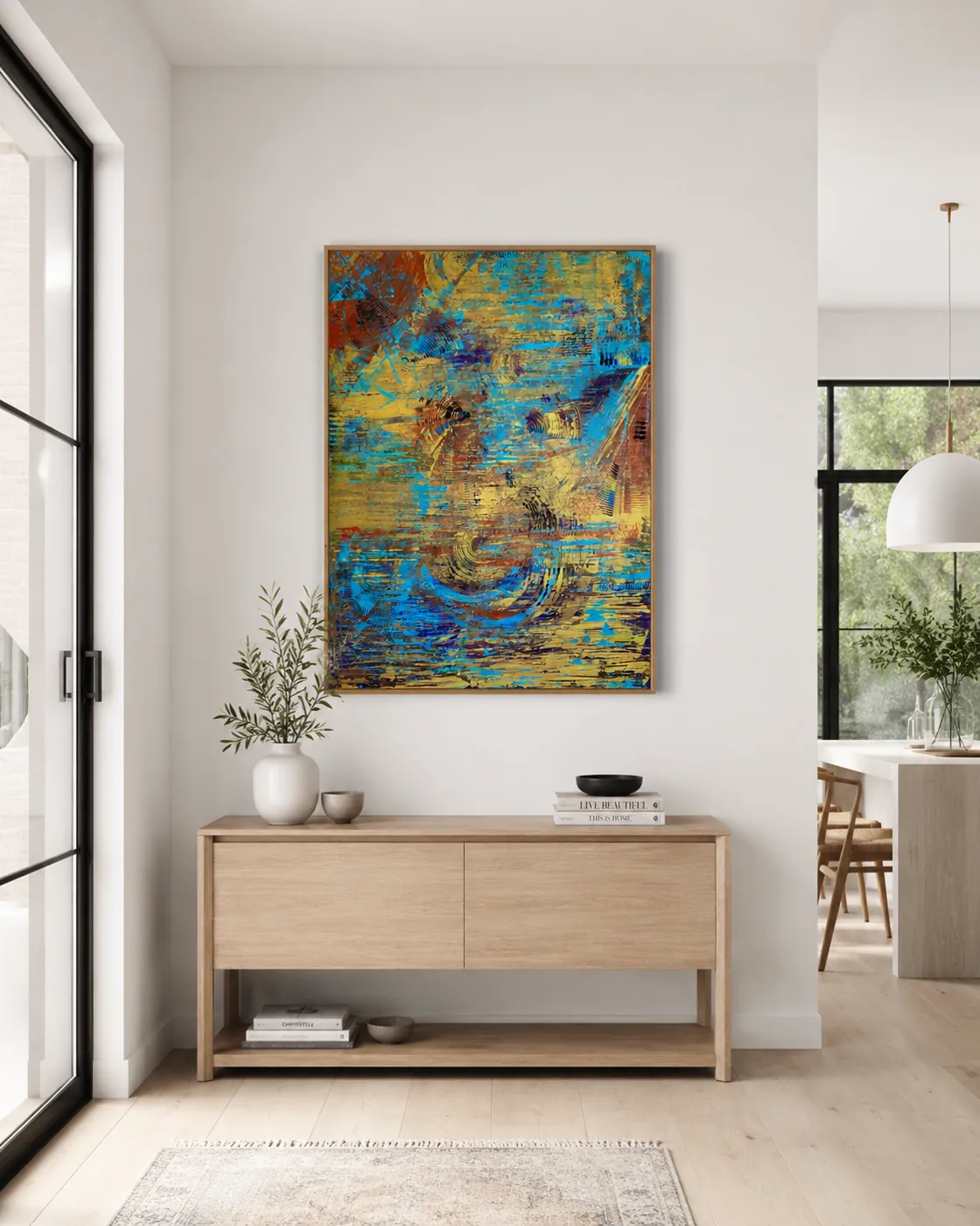 Signal from galaxy in a room — interior visualisation