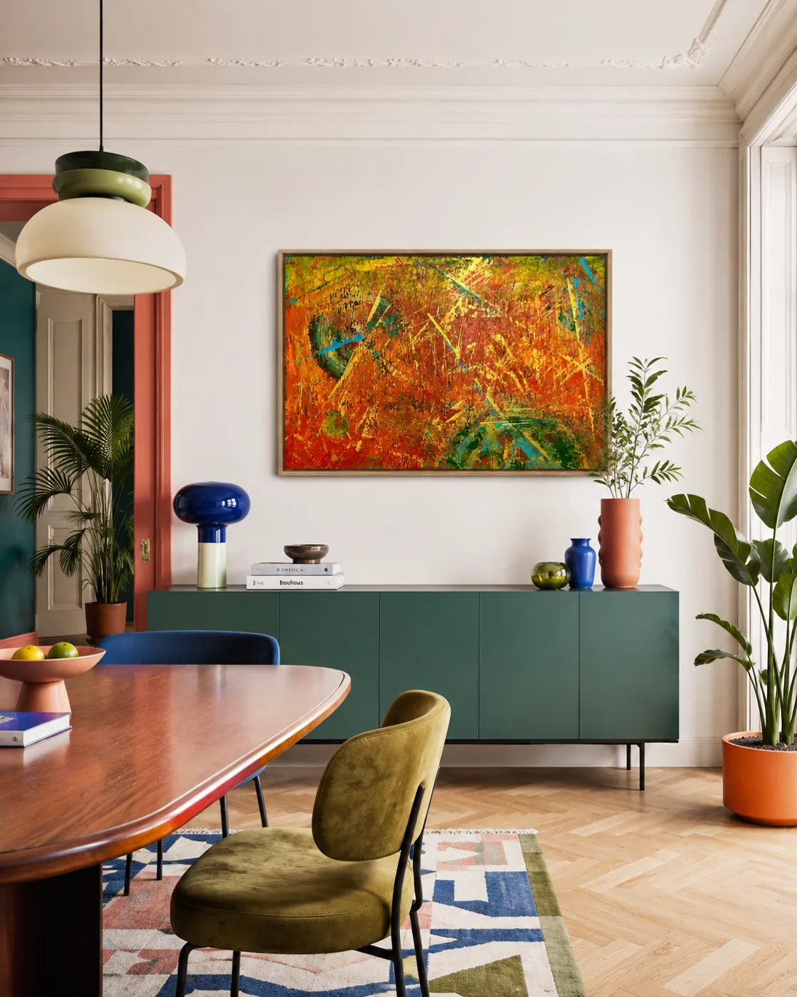 Simply NOT red in a room — interior visualisation